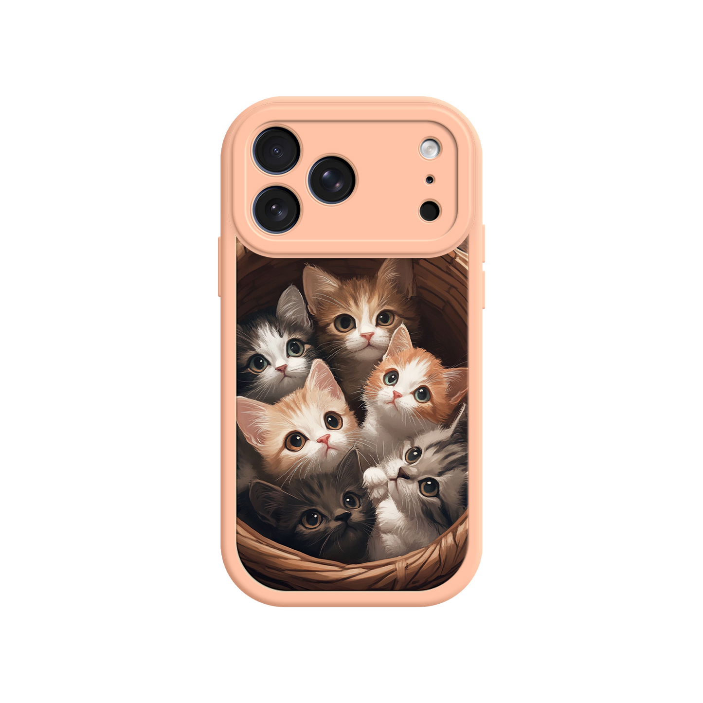 #MC0008 Factory Wholesale Kitten Basket iPhone Case – Cute Cat Design for Pet Lovers & Animal Fans