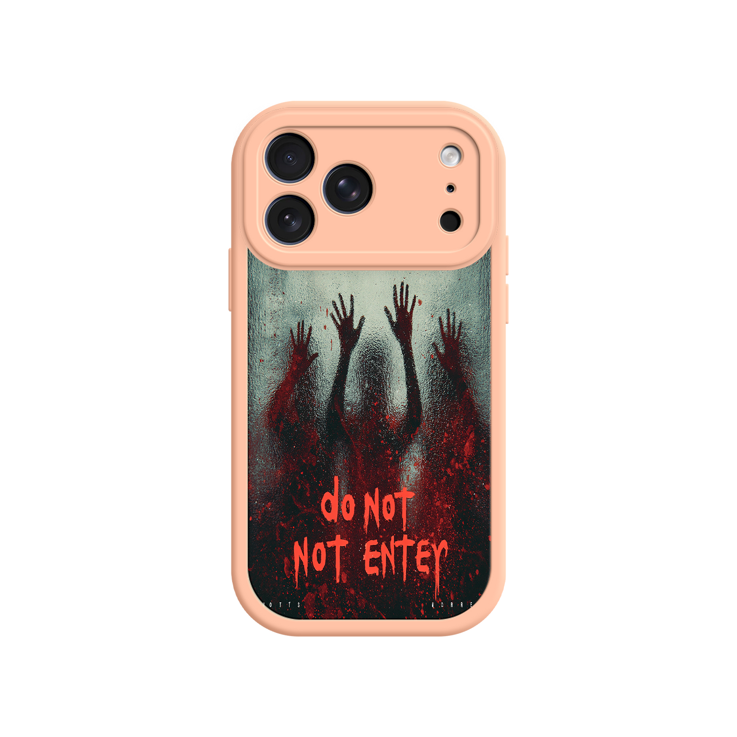 Graphic phone case featuring “DO NOT NOT ENTER” message