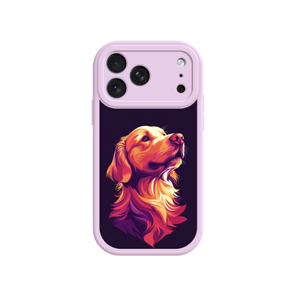 #MC0003 Factory Wholesale Golden Retriever Pop Art Phone Case – Vibrant Dog Lover Design for iPhone
