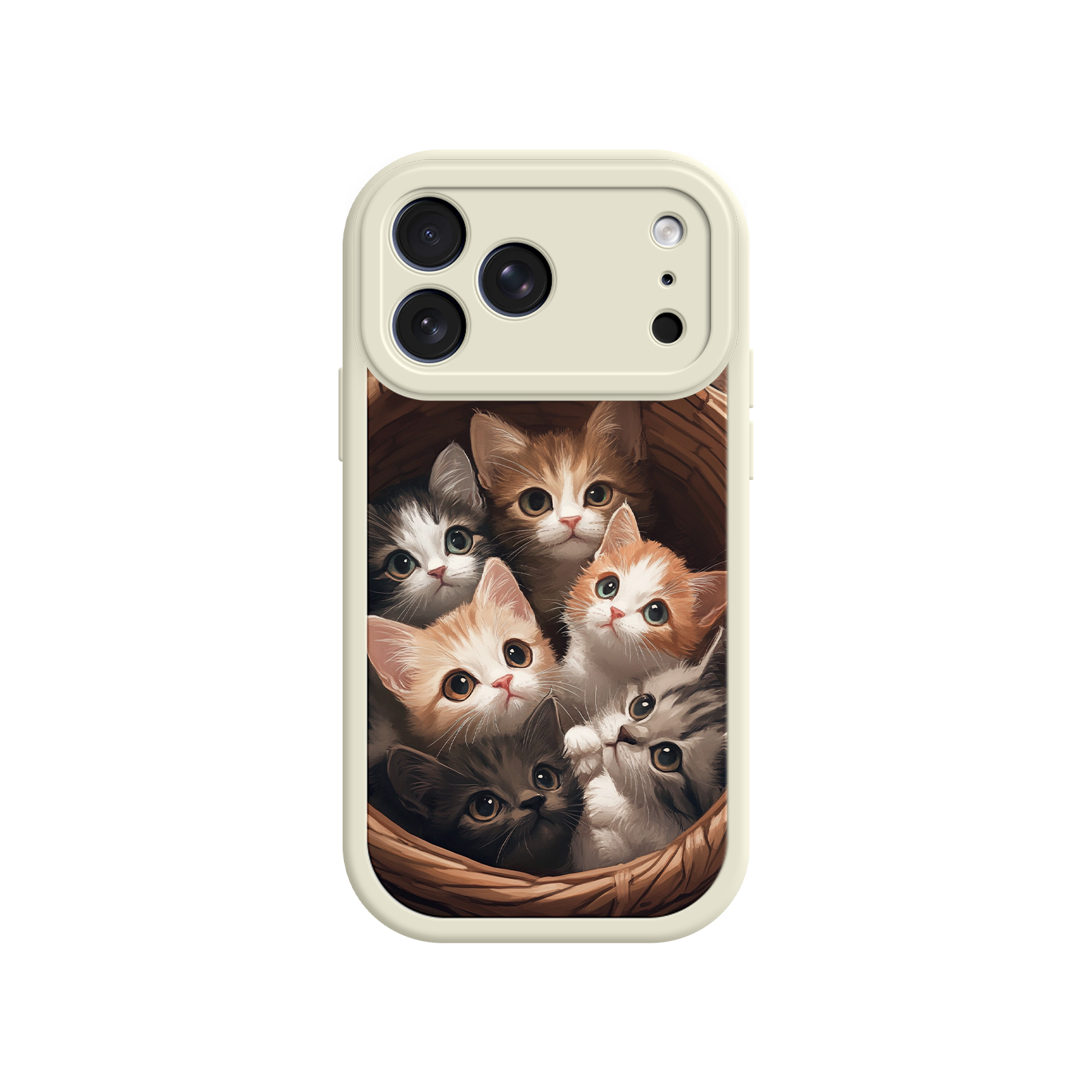 Pet lover phone case featuring snuggly cats