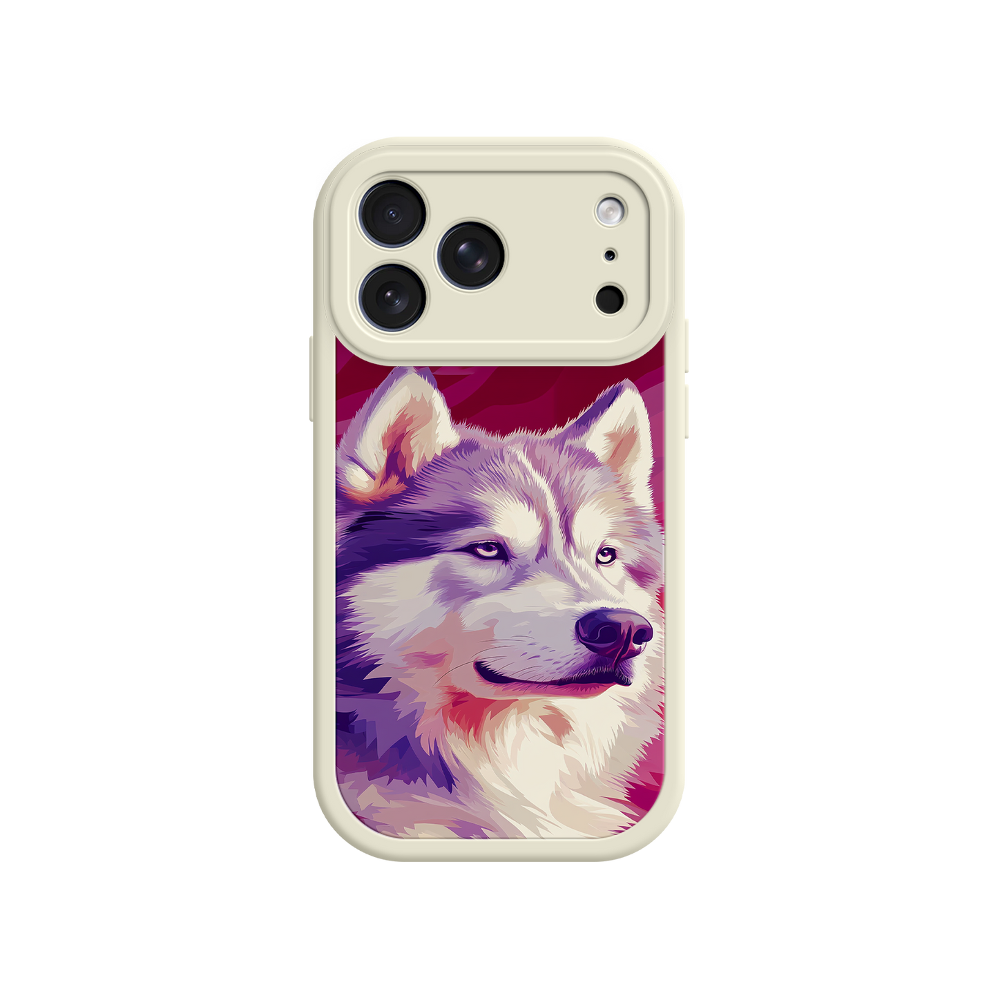#MC0002 Factory Wholesale Husky Dog Pop Art Phone Case – Stylish Pet Lover Design for iPhone & Android