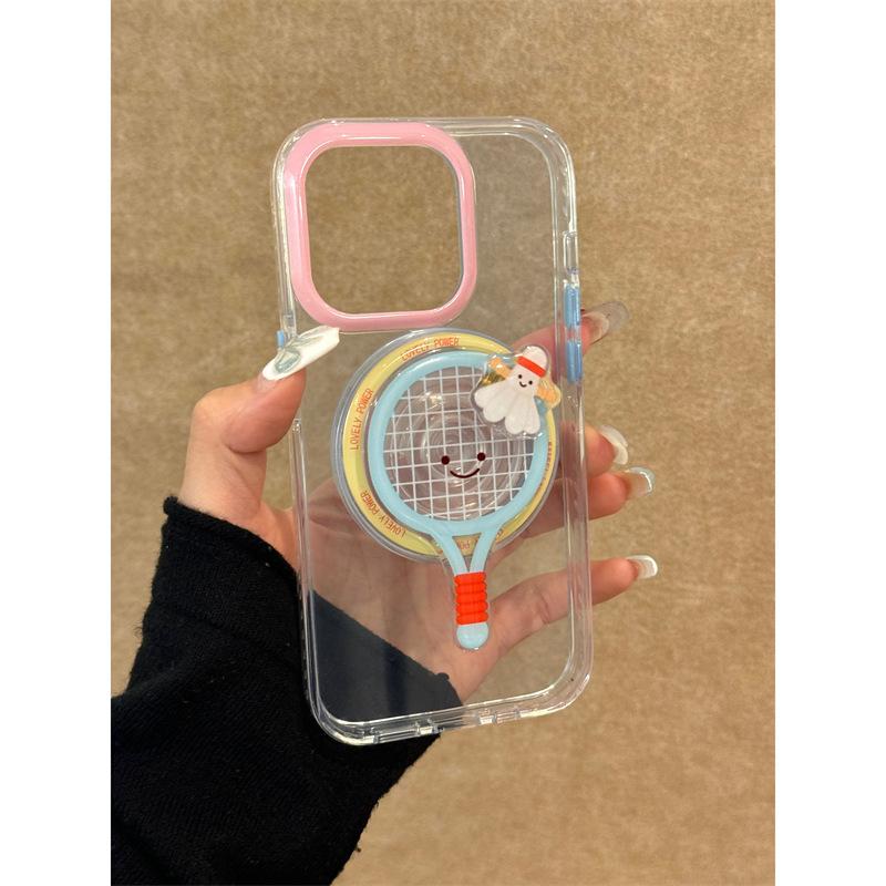 Rotatable badminton table tennis PopSockets Glitter phone PopGrip, adjustable cellphone stand, retractable smartphone holder, phone mount, Expanding Kickstand, handheld accessories case  badminton badminton  phone