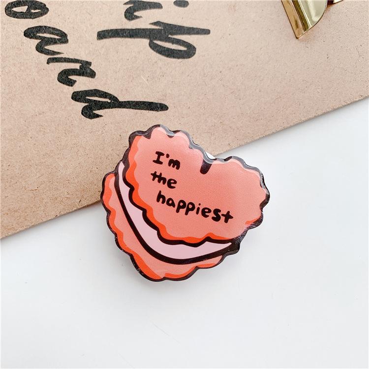 Cartoon PopSockets Cute Ins phone PopGrip, adjustable cellphone stand, retractable smartphone holder, phone mount support, Foldable Kickstand, handheld accessories Folding