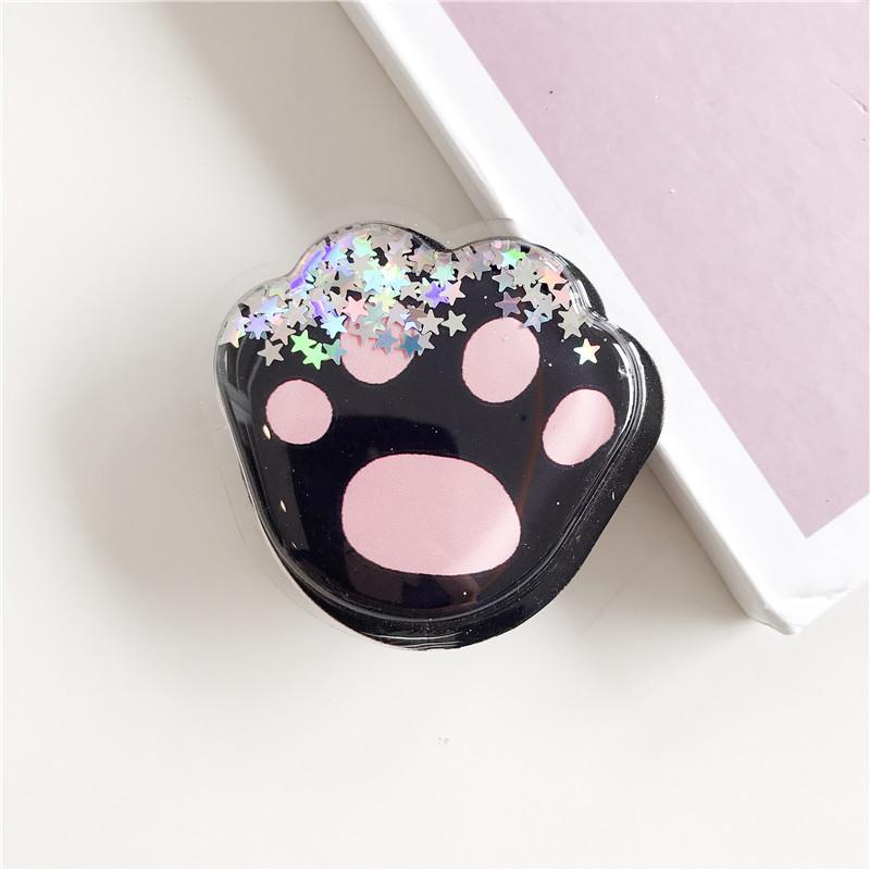 Quicksand PopSockets Desktop Airbag Glitter phone PopGrip, adjustable cellphone stand, retractable smartphone holder, phone mount support, Folding Kickstand, handheld accessories
