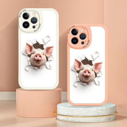 #MC0001 Factory Wholesale Piggy phonecase compatible for iphone 16 15 14 13 12 11 Cellphone Casing Shockproof Devices Smartphone Protection Protective Back Cover Handheld Accessories Screen Protector