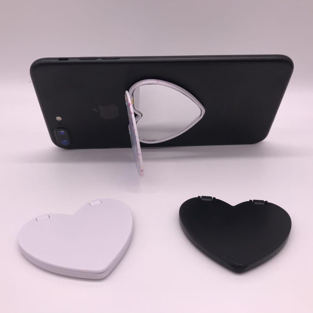 Mirror Heart Glitter phone PopGrip, adjustable cellphone stand, retractable smartphone holder, phone mount support, Expanding Kickstand, handheld accessories pop socket  mirror
