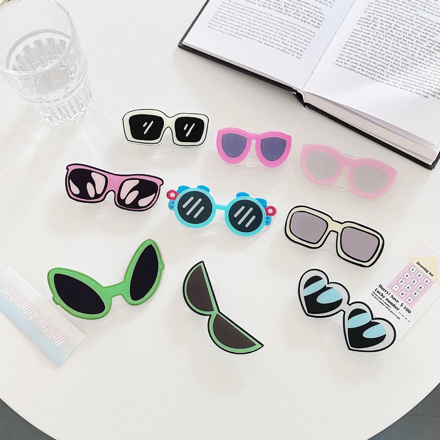 #S0021 Factory Wholesale Sun Glasses PopSockets Desktop phone PopGrip Airbag, adjustable cellphone stand, retractable smartphone holder, phone mount support, Folding Kickstand, handheld accessories