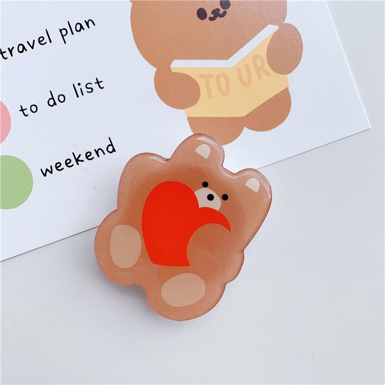 Cartoon PopSockets Cute Ins phone PopGrip, adjustable cellphone stand, retractable smartphone holder, phone mount support, Foldable Kickstand, handheld accessories Folding