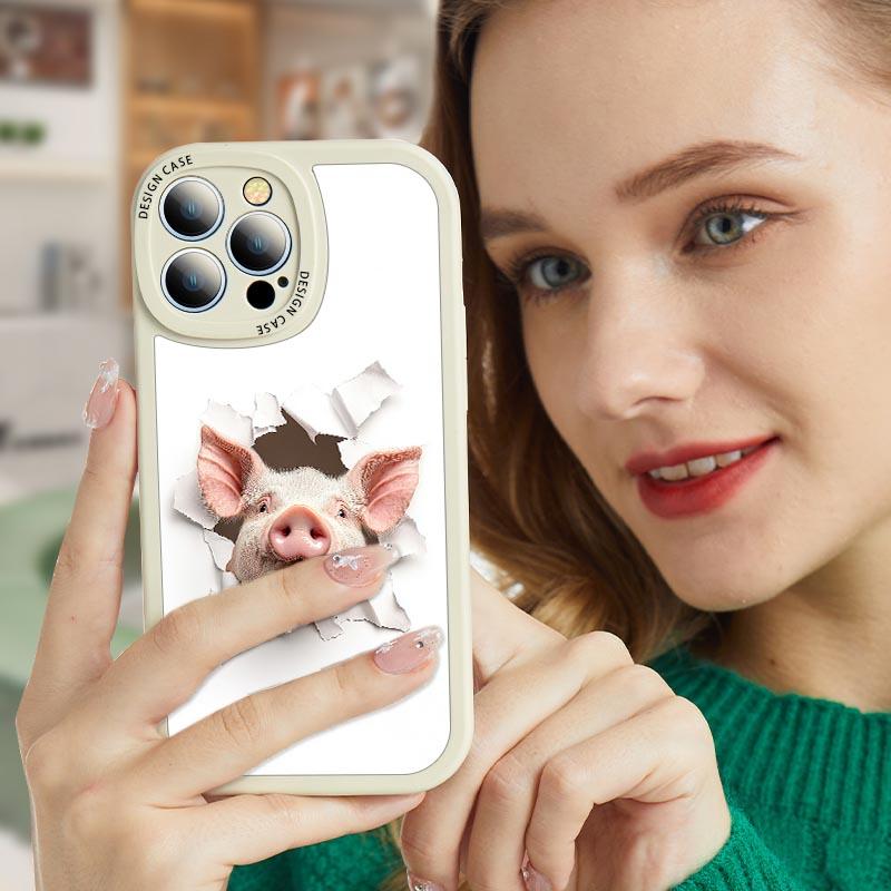 #MC0001 Factory Wholesale Piggy phonecase compatible for iphone 16 15 14 13 12 11 Cellphone Casing Shockproof Devices Smartphone Protection Protective Back Cover Handheld Accessories Screen Protector