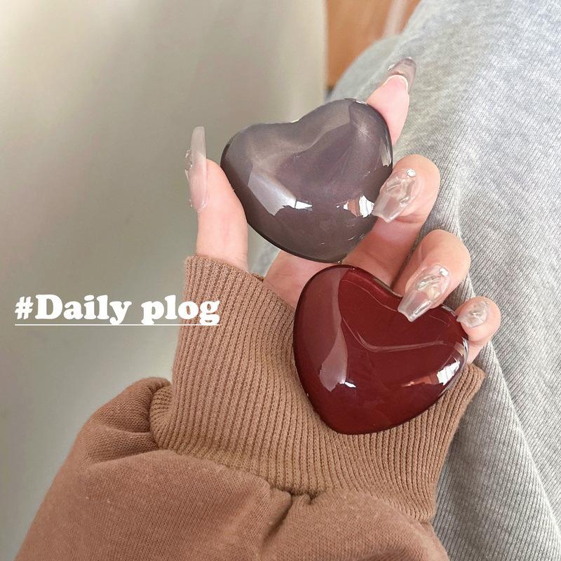 PopSockets Heart Glitter phone PopGrip, Desktop Bracket, adjustable cellphone stand, retractable smartphone holder, phone mount support, Folding Kickstand, handheld accessories