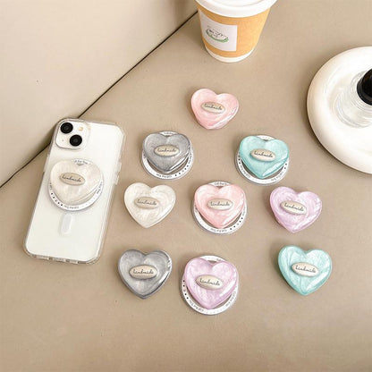 #S0035 Factory Wholesale PopSockets Pastel Nebula Glitter Color Heart phone PopGrip, adjustable cellphone stand, retractable smartphone holder, phone mount support, Expanding Kickstand, handheld accessories Mobile