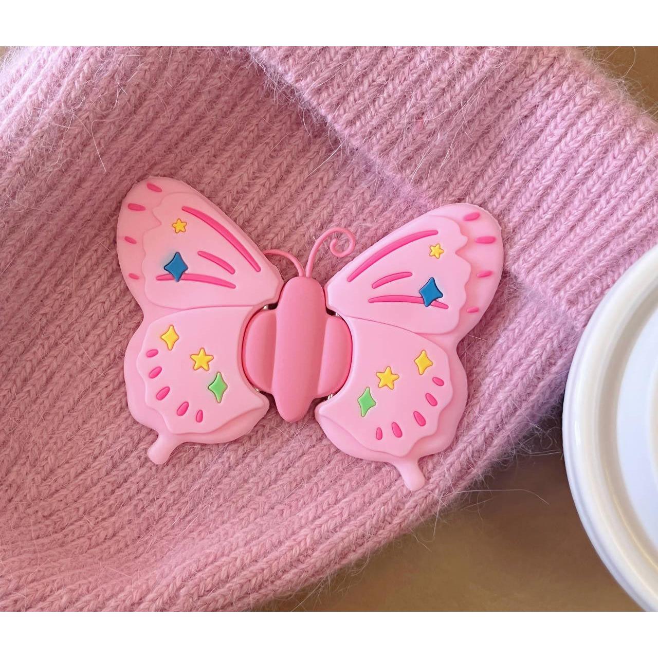 Butterflies phone PopGrip, Desktop Bracket, adjustable cellphone stand, retractable smartphone holder, phone mount support, Folding Kickstand, handheld accessories