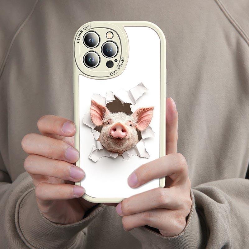 #MC0001 Factory Wholesale Piggy phonecase compatible for iphone 16 15 14 13 12 11 Cellphone Casing Shockproof Devices Smartphone Protection Protective Back Cover Handheld Accessories Screen Protector
