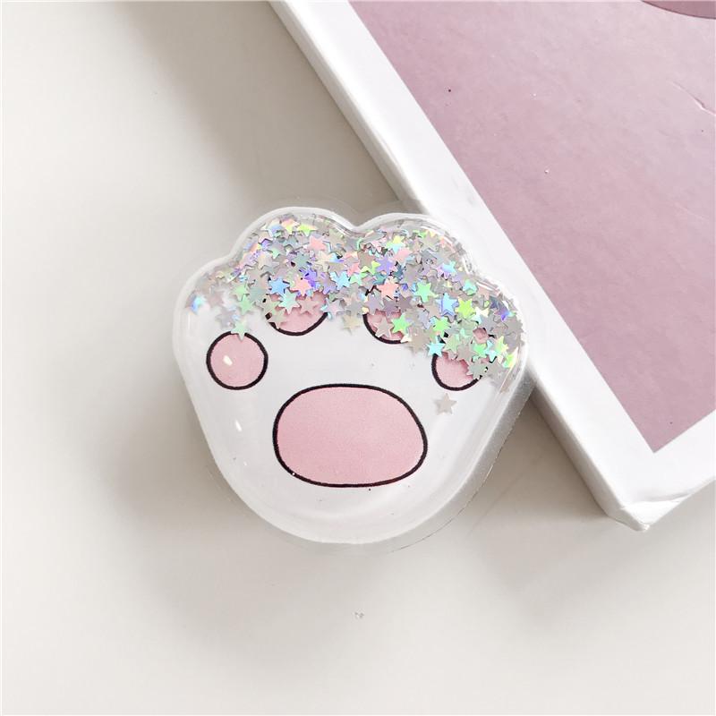 #S0020 Factory Wholesale Quicksand PopSockets Desktop Airbag Glitter phone PopGrip, adjustable cellphone stand, retractable smartphone holder, phone mount support, Folding Kickstand, handheld accessories