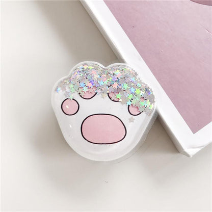 #S0020 Factory Wholesale Quicksand PopSockets Desktop Airbag Glitter phone PopGrip, adjustable cellphone stand, retractable smartphone holder, phone mount support, Folding Kickstand, handheld accessories