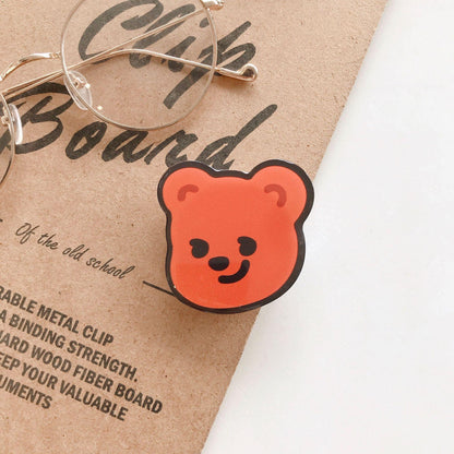 #S0031 Factory Wholesale Cartoon PopSockets Cute Ins phone PopGrip, adjustable cellphone stand, retractable smartphone holder, phone mount support, Foldable Kickstand, handheld accessories Folding