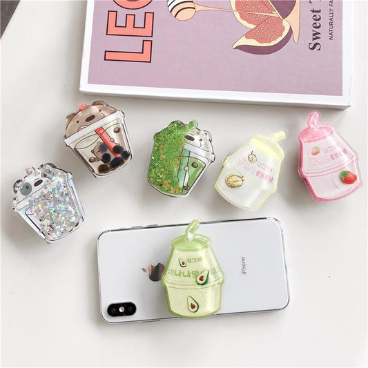 #S0020 Factory Wholesale Quicksand PopSockets Desktop Airbag Glitter phone PopGrip, adjustable cellphone stand, retractable smartphone holder, phone mount support, Folding Kickstand, handheld accessories