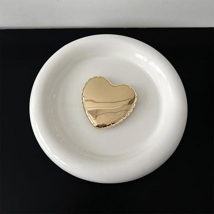 #S0019 Factory Wholesale Electroplated Heart PopSockets phone PopGrip, Desktop Bracket, adjustable cellphone stand, retractable smartphone holder, phone mount, Folding Kickstand, handheld accessories