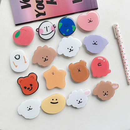 #S0031 Factory Wholesale Cartoon PopSockets Cute Ins phone PopGrip, adjustable cellphone stand, retractable smartphone holder, phone mount support, Foldable Kickstand, handheld accessories Folding