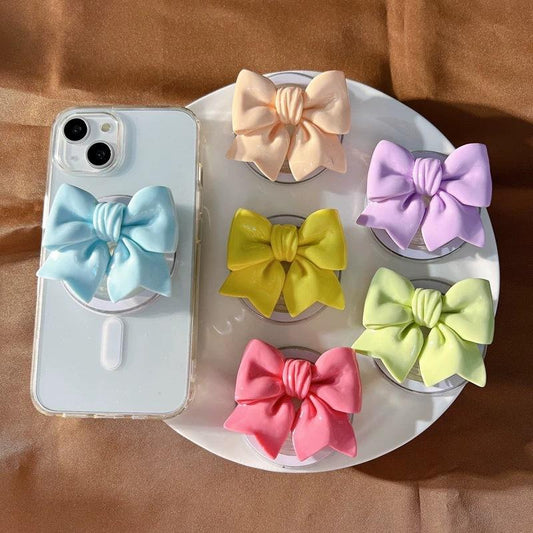 #S0017 Factory Wholesale 3D Ribbon Bow PopSockets phone PopGrip, Desktop Bracket, adjustable cellphone stand, retractable smartphone holder, phone mount support, Folding Kickstand, handheld accessories