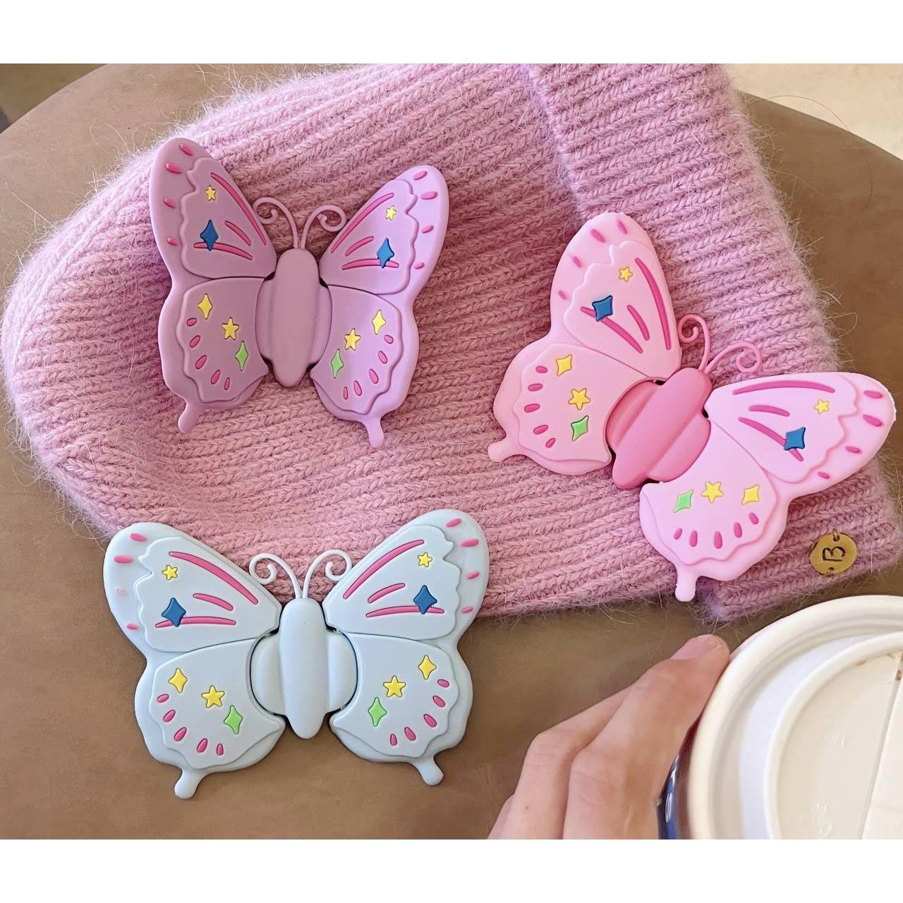 Butterflies phone PopGrip, Desktop Bracket, adjustable cellphone stand, retractable smartphone holder, phone mount support, Folding Kickstand, handheld accessories