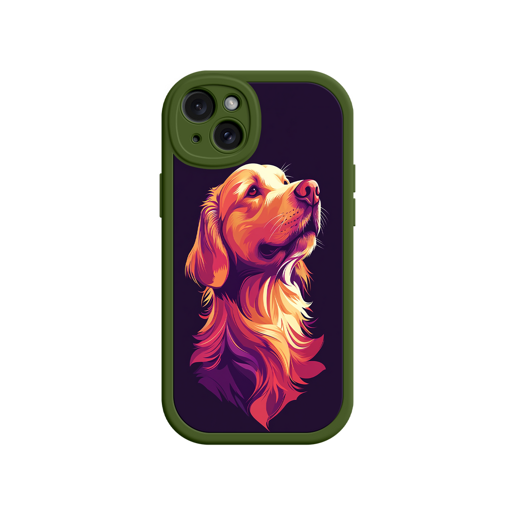 Abstract pet art phone case with bold brush strokes