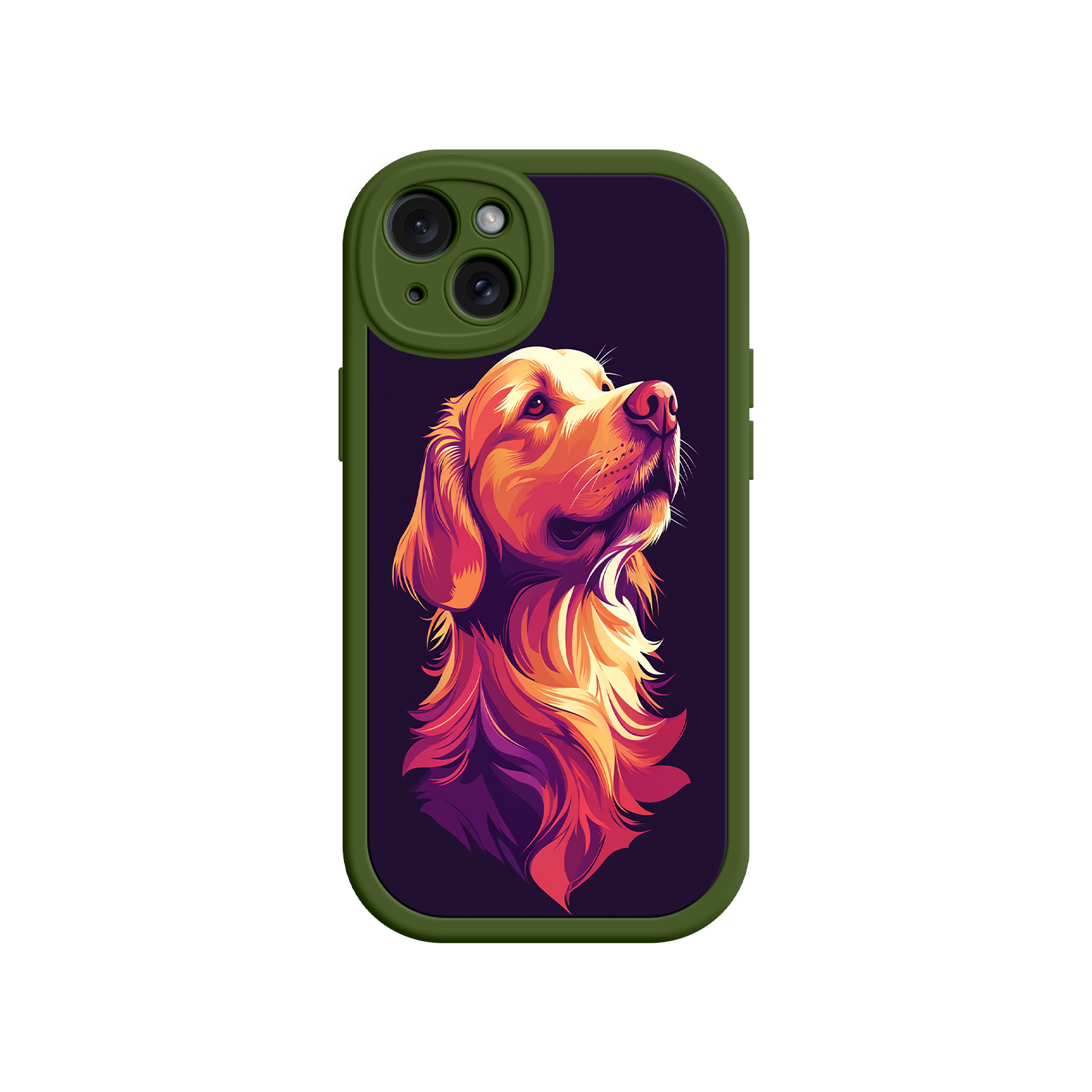 Abstract pet art phone case with bold brush strokes