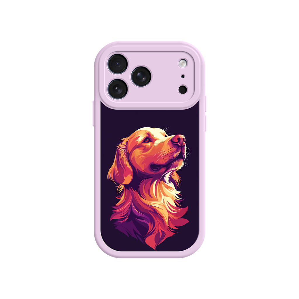 Bold pop art dog phone case with expressive detail