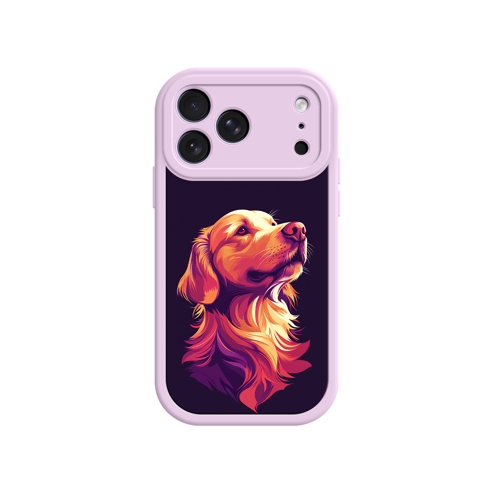 Bold pop art dog phone case with expressive detail