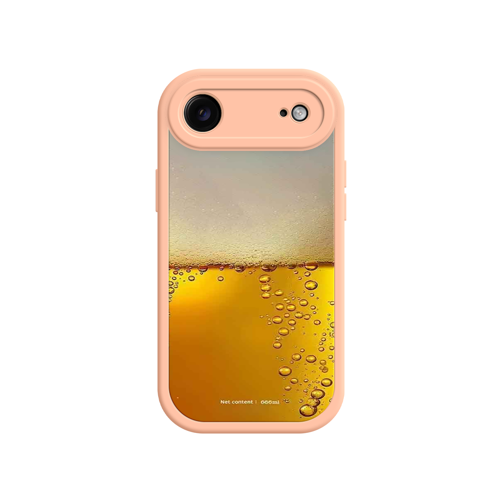 Lager-inspired phone case with golden tones