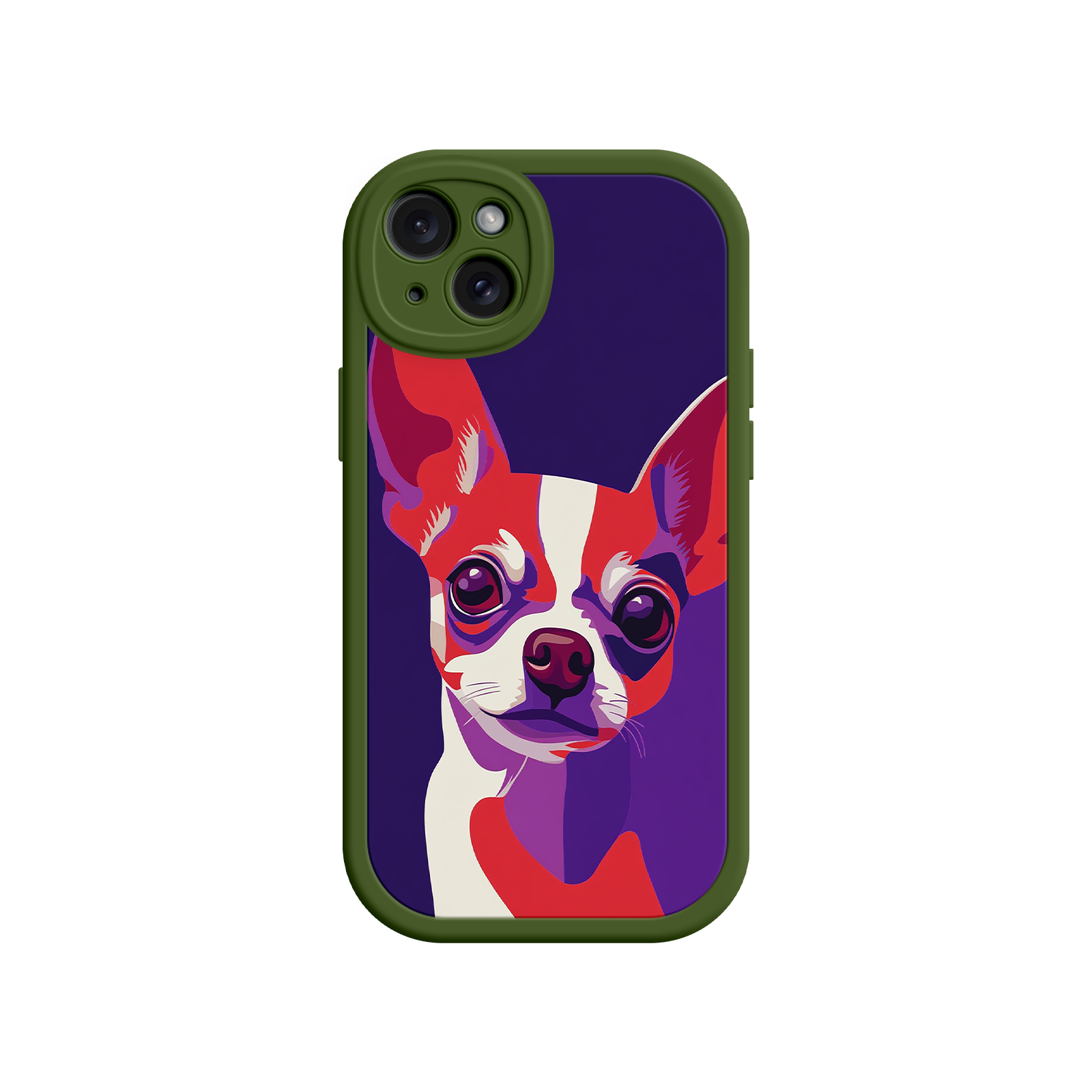 Vibrant dog illustration phone cover for iPhone