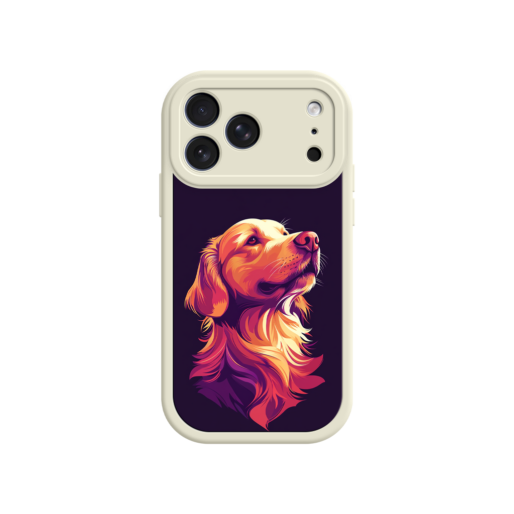 Modern art Golden Retriever phone cover for iPhone