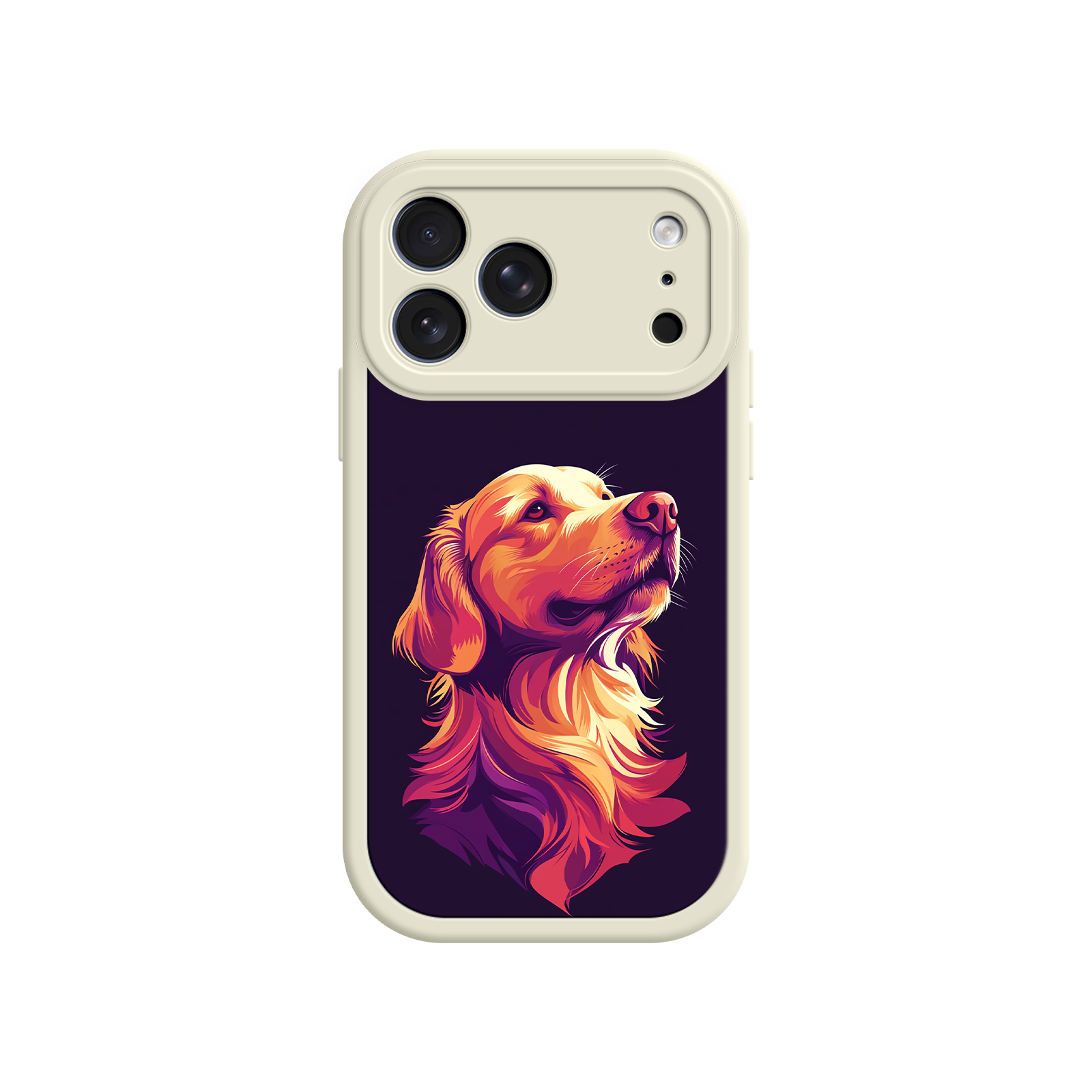 Modern art Golden Retriever phone cover for iPhone