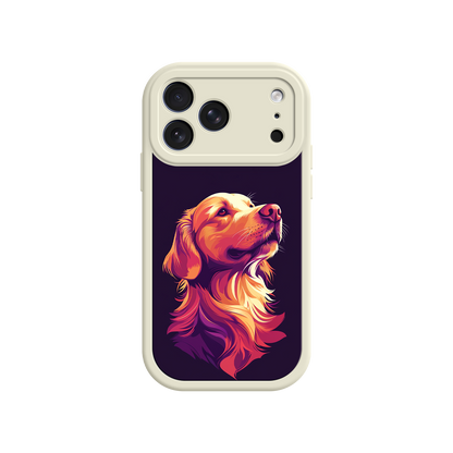Modern art Golden Retriever phone cover for iPhone