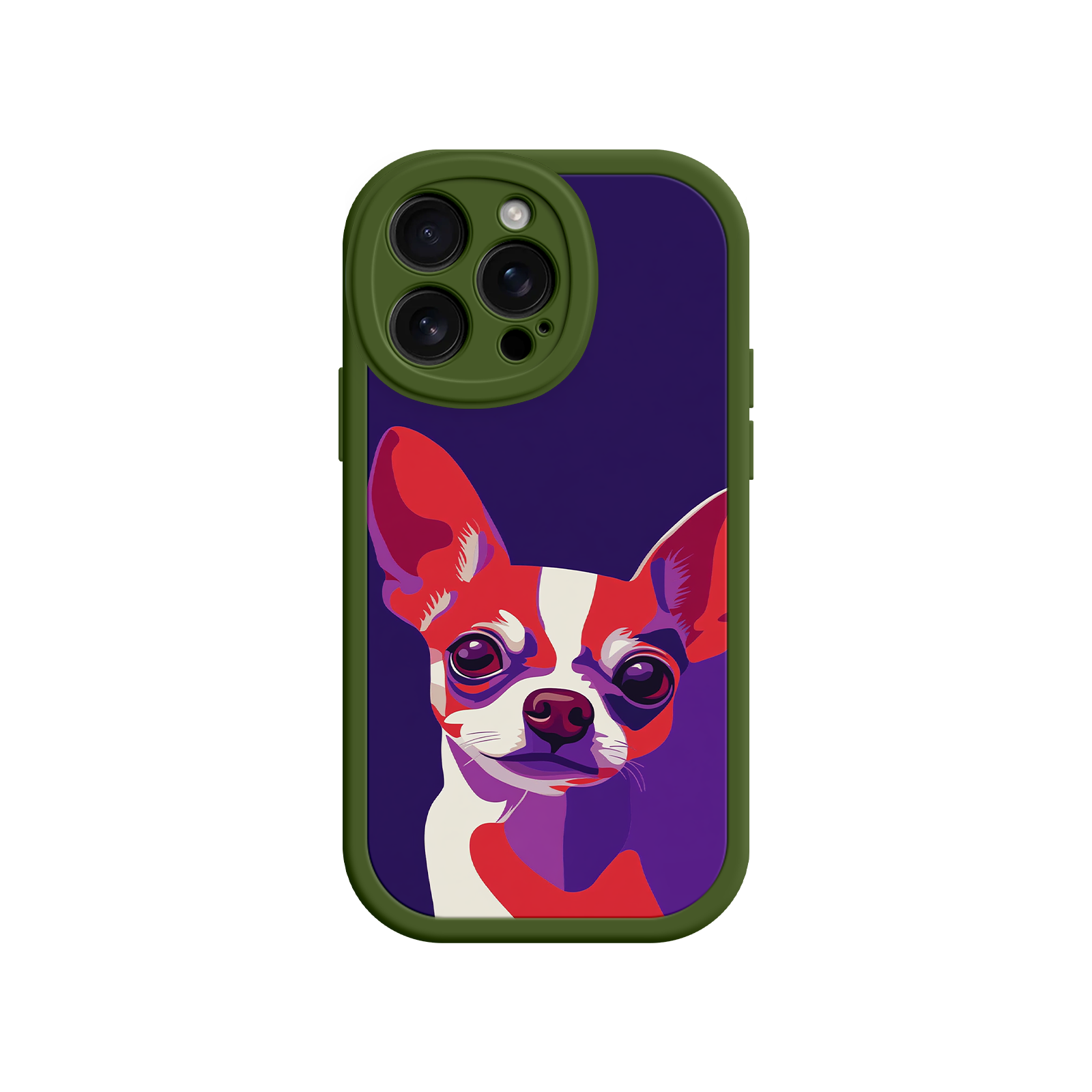Pop art Chihuahua phone case with bold colors