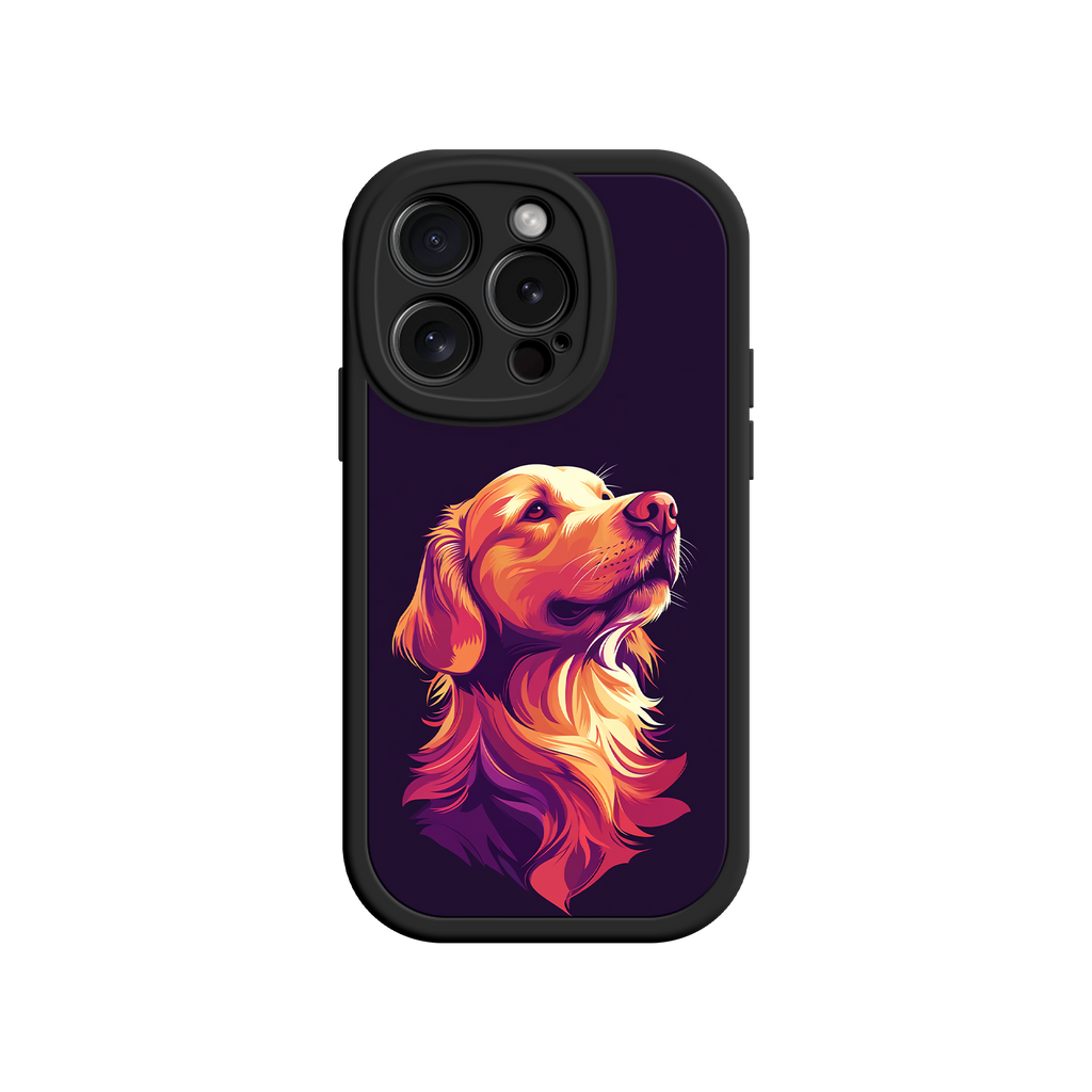 Graphic dog lover phone case with artistic flair