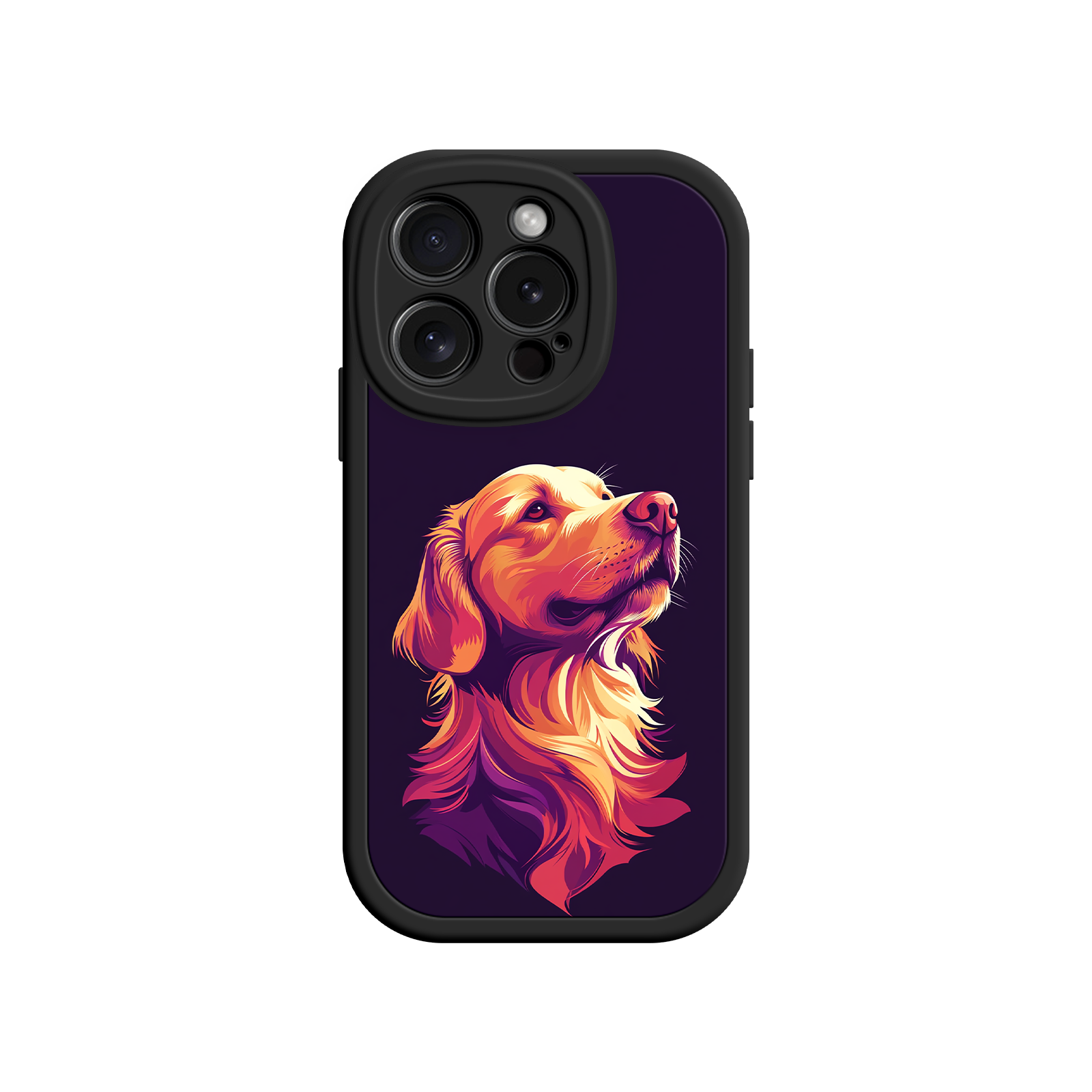 Graphic dog lover phone case with artistic flair