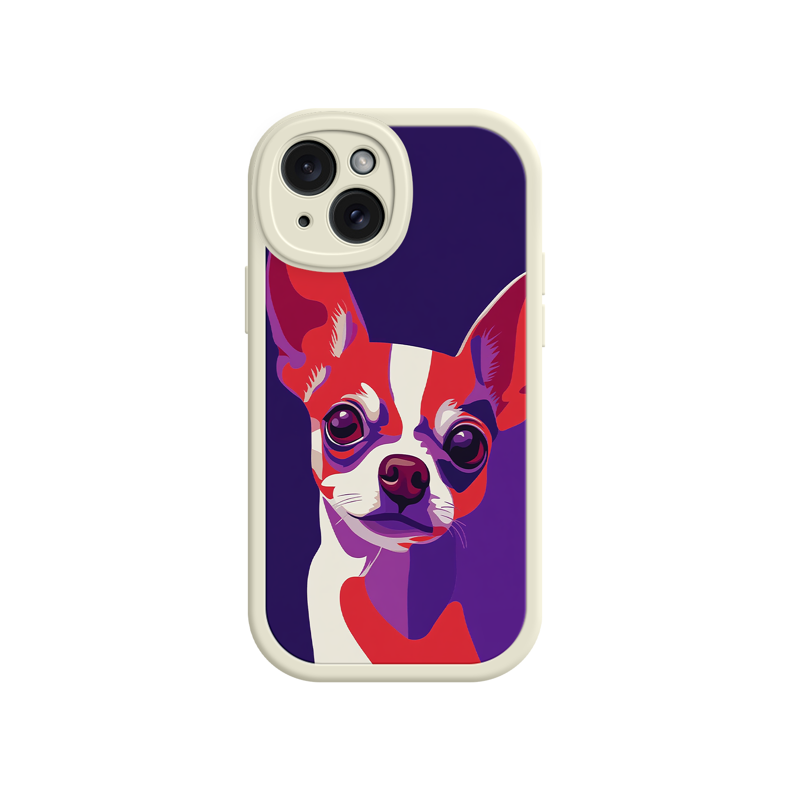 Pop art Chihuahua phone case with bold colors