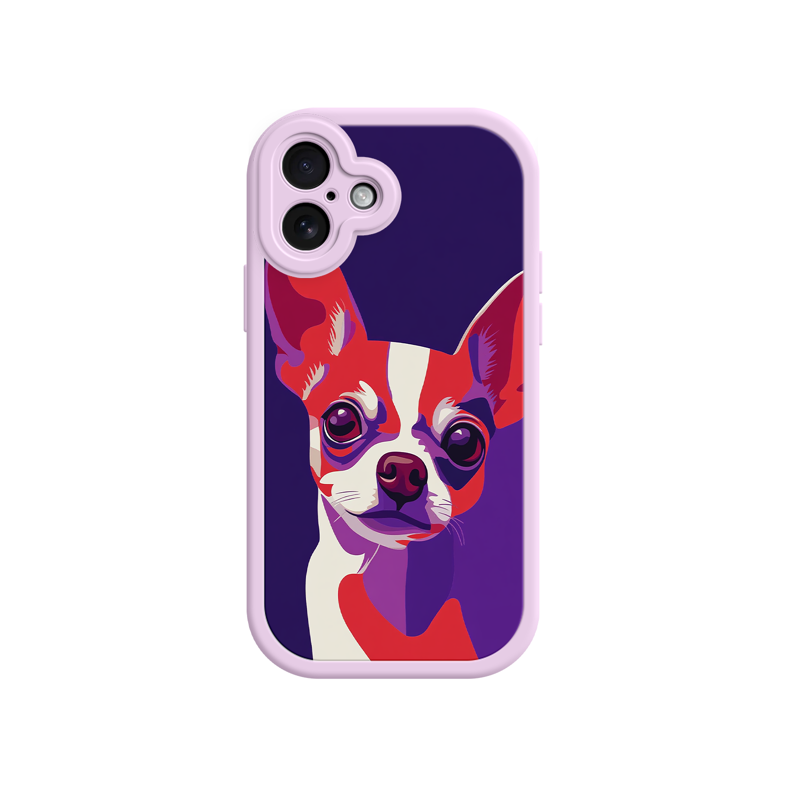 Dog mom phone case with artistic Chihuahua