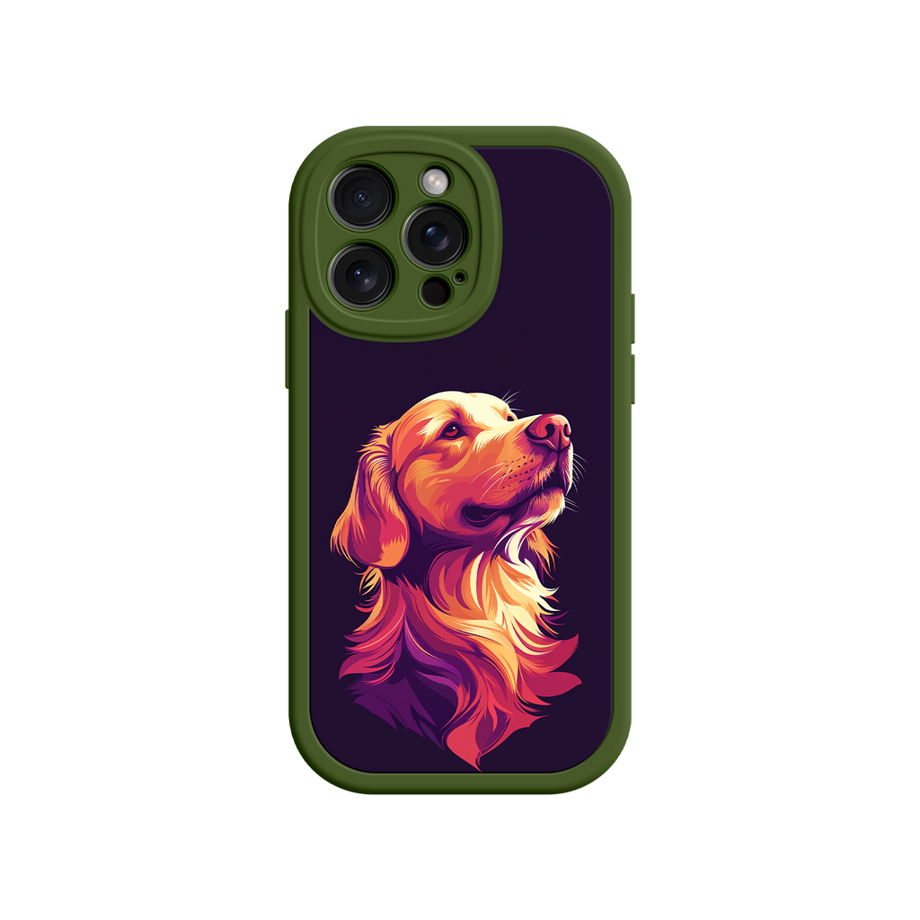 Unique Golden Retriever phone case for art lovers