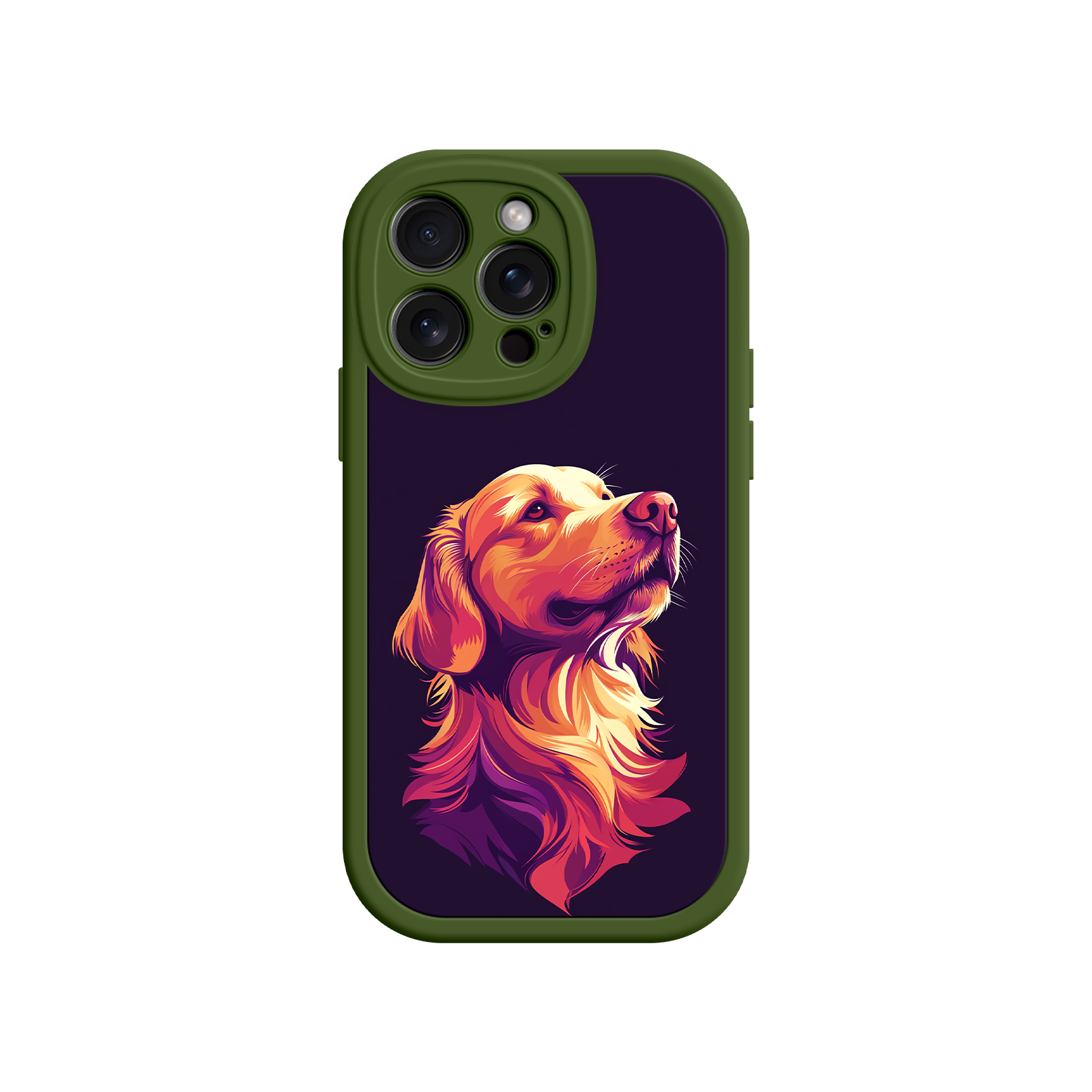 Unique Golden Retriever phone case for art lovers