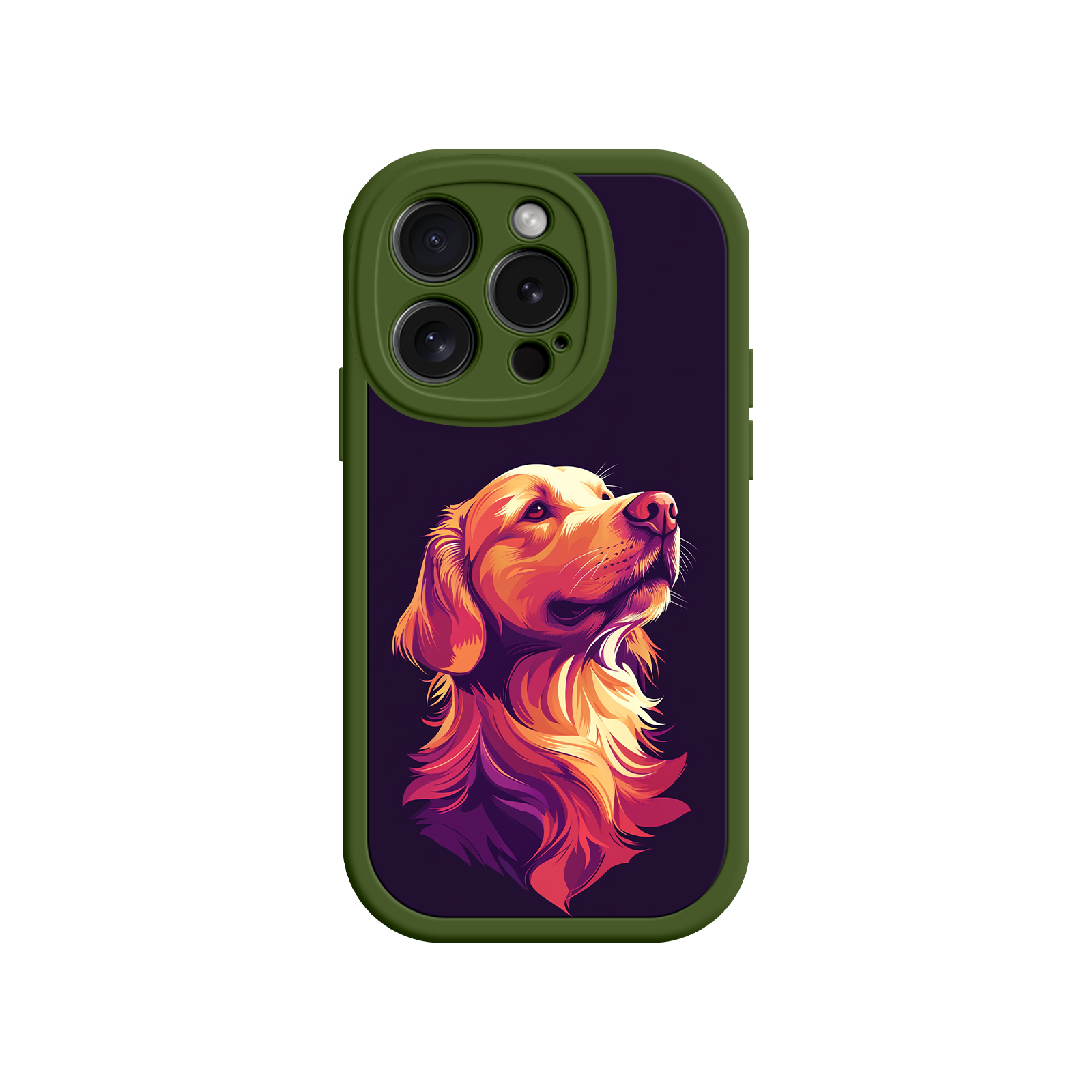 Color splash dog phone case for creative pet lovers