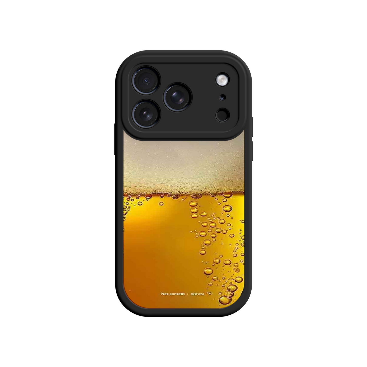 Unique beer glass phone case with green background