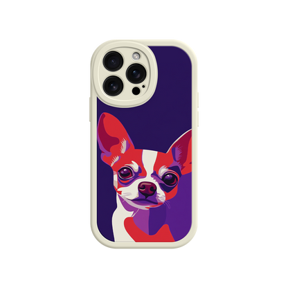 Vibrant dog illustration phone cover for iPhone