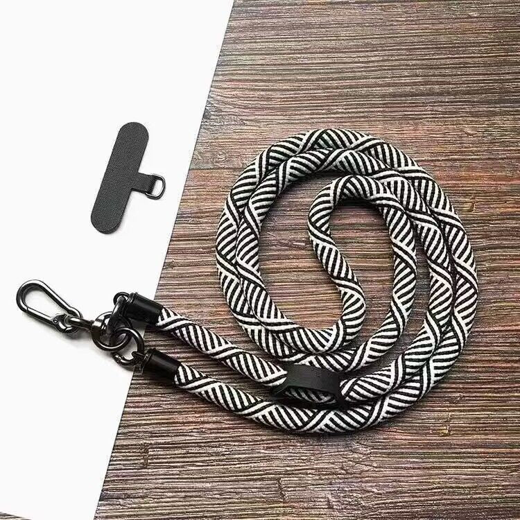 #L00029 8mm Thick Crossbody Phone Strap – Premium 120cm Rope Lanyard for Smartphones