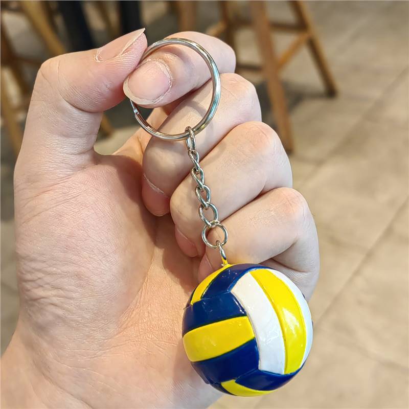 #C00006 Volleyball Keychain Charm – Mini Sports Ball Accessory Gift for Players, Fans & Coaches
