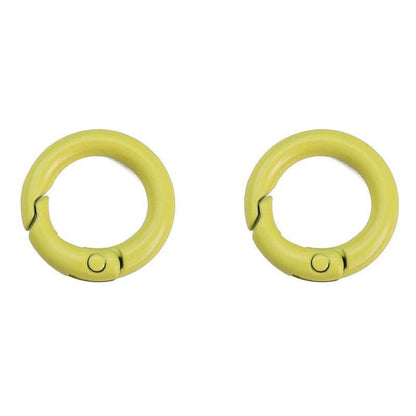#L00026 Round Spring Gate O-Ring Keychain Clip – Colorful Metal Carabiner Snap
