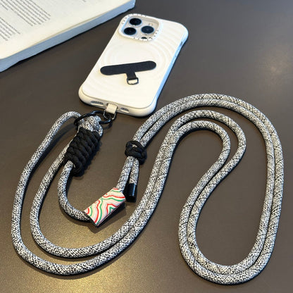 #L00027 Patterned Braided Phone Lanyard – Adjustable Universal Crossbody Rope Strap