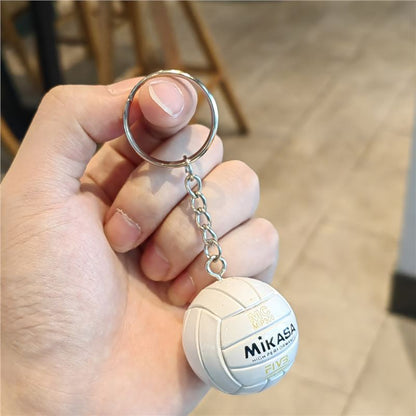 #C00006 Volleyball Keychain Charm – Mini Sports Ball Accessory Gift for Players, Fans & Coaches