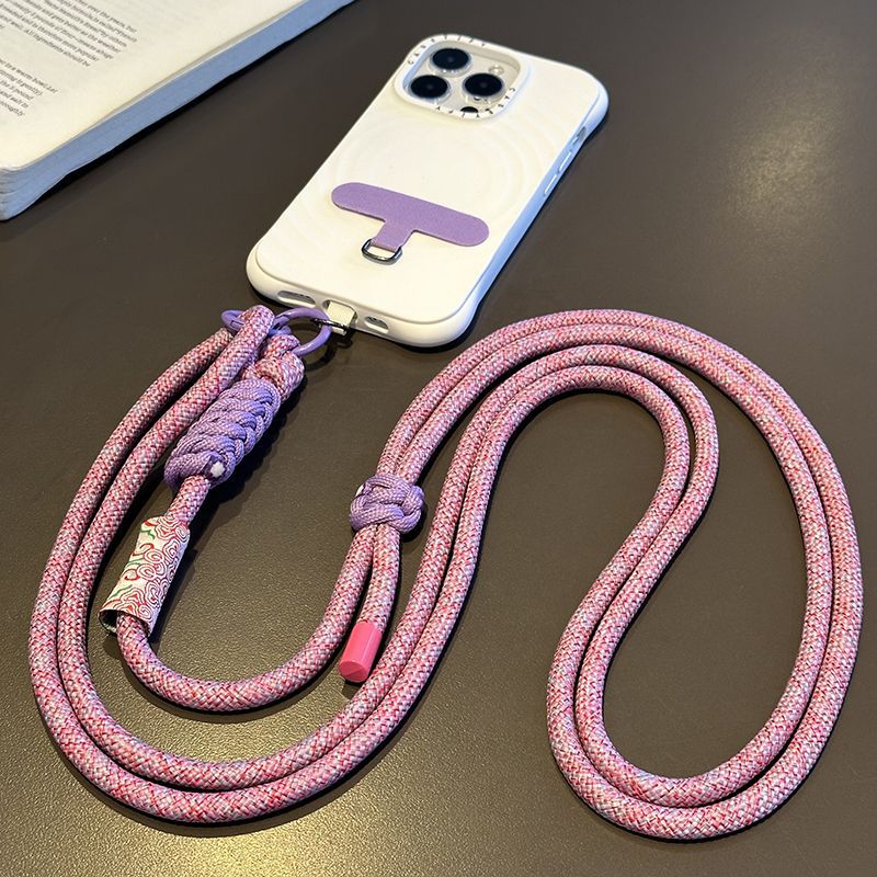 #L00027 Patterned Braided Phone Lanyard – Adjustable Universal Crossbody Rope Strap
